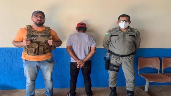 Ação conjunta da Polícia Civil e Militar em Capixaba prende foragido da justiça